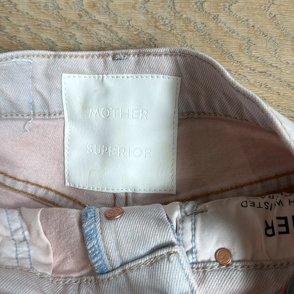 EUC Mother pink denim washed high waisted cutoffs, 23, soft with no rips/stains - Picture 3 of 5